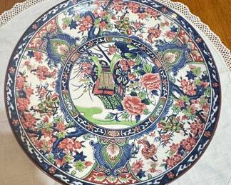 Japanese Imari Porcelain Charger with Ox Cart Motif