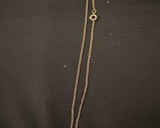 Gold-Tone Metal Curb Link Chain Necklace