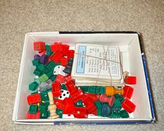 Vintage Monopoly Game Components (Partial Set - 1961 Edition)