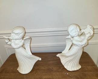Vintage Atlantic Mold Ceramic Musical Angels