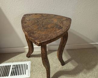 Antique Liberty Hand Carved Wooden Side Table