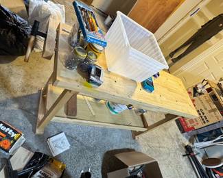 Hardwood Workbench with Integrated Vise