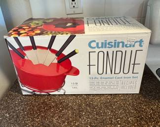 Cuisinart 13-Piece Enamel Cast Iron Fondue Set