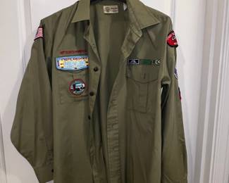 Vintage Boy Scouts of America Uniform Shirt with Patches