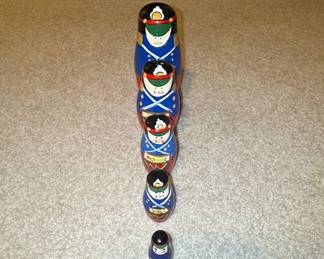 Russian Matryoshka Nesting Dolls - Soldier Theme (Made in China)