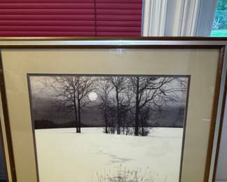Virgil Thrasher "Winter Moon" Signed Limited Edition Serigraph
