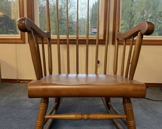 Vintage Nichols & Stone Windsor-Style Spindle Rocking Chair