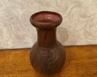 Carved Wooden Vase