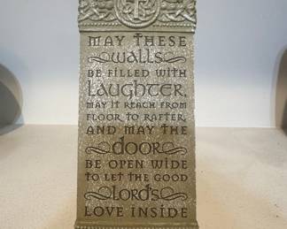 Celtic Blessing Wall Plaque - "May These Walls Be Filled With Laughter"