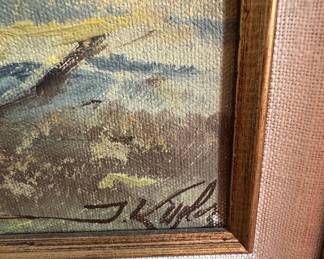 J. Kyler Forest Landscape Oil Painting