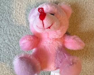 Dan Dee Pink Teddy Bear with Heart Nose