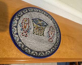 Vintage Tabgha Miracle of Loaves and Fish Armenian Ceramic Plate