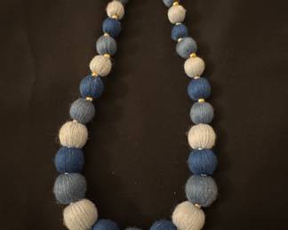 Chunky Felt Ball Necklace