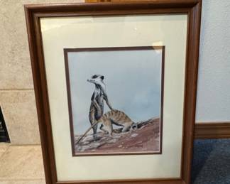 Meerkat Study Watercolor Painting by "Cormy"