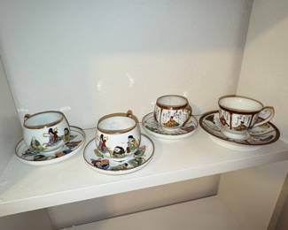 Japanese Kutani "Egg Shell" Lithophane Tea Set
