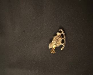 Vintage Sleigh Brooch with Rhinestones