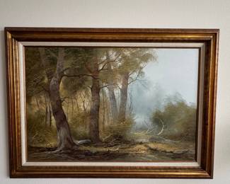 J. Kyler Forest Landscape Oil Painting