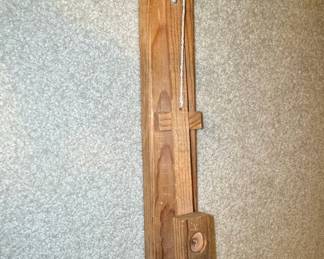 Vintage Wooden Plumb Bob Wall Tool