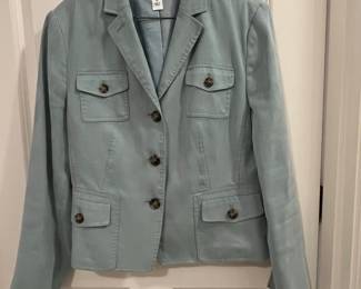 Talbots Women's Light Blue Utility Blazer Jacket