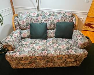 Vintage Floral Upholstered Loveseat by Smith Brothers of Berne