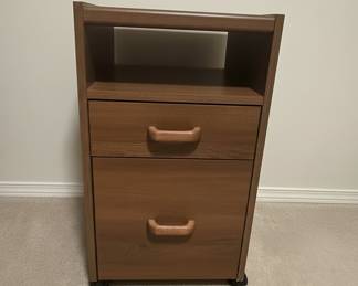 Mid-Century Modern Teak 2-Drawer File Cabinet