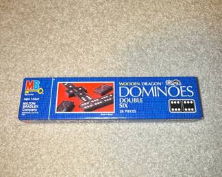 Milton Bradley Wooden Dragon Dominoes