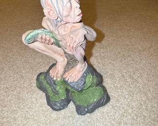 Weta Workshop Gollum Smeagol Polystone Statue with Fish