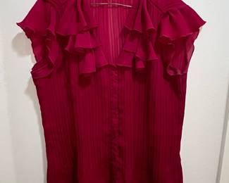 Portmans Sheer Ruffle Front Blouse