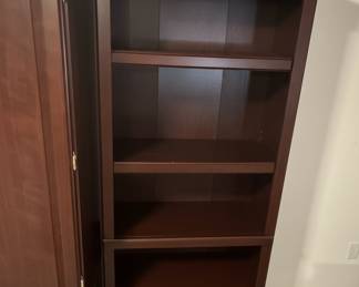Modern Tall Narrow Open Bookcase