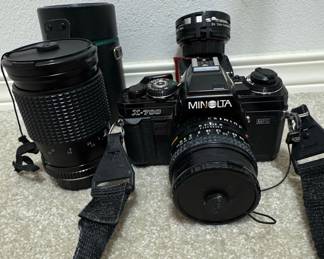 Minolta X-700 MPS 35mm SLR Camera with Tristar Zoom Lens and 2x Tele-Converter