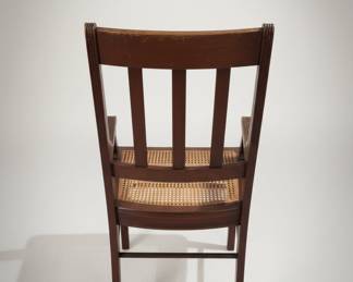 Antique Eastlake Style Carved Walnut and Cane Parlor Chair