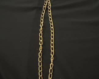 Vintage Gold Tone Paperclip Link Chain Necklace