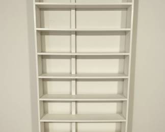 Tall White Laminate Open Bookshelf