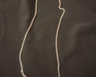 Silver-Tone Stainless Steel Curb Link Chain Necklace