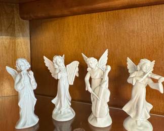 Dresden Porcelain Musical Angel Figurine Set