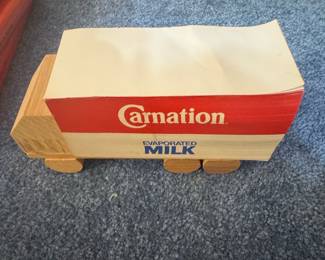 Carnation Evaporated Milk Promotional Wooden Toy Truck
