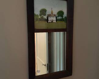 Early reverse painting and mirror.