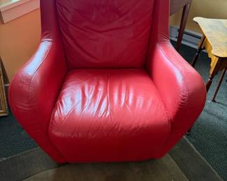 Natuzzi leather recliner.