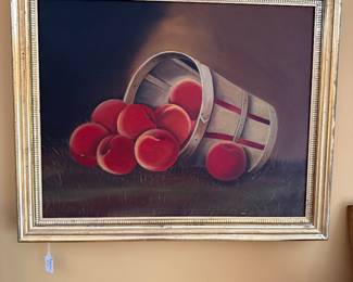 A fine example of oil on canvas in gold leaf frame. Artist unknown.