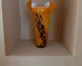Mid century art glass vase