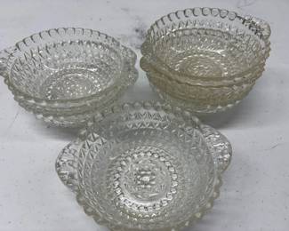 Achor Hocking vintage clear glass dessert dishes