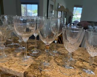 Our homeowner had a thing for glass and crystal -- every shape and size, all high quality.