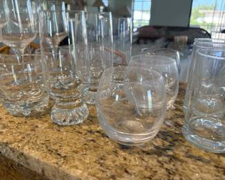 Our homeowner had a thing for glass and crystal -- every shape and size, all high quality.