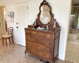 Love this majestic dresser that's in fine form. It has a marble top, too!