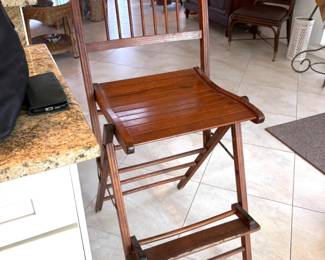 teak folding bar stool