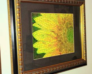 Mosaic Sunflower Print, Signed 4/50