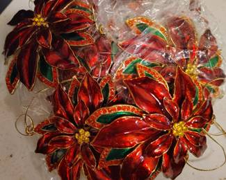 Enamel Poinsettias