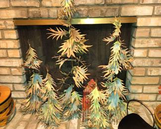 Brutalust Metal Sculpture, Evergreen and Putz House Scene.