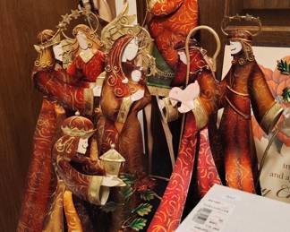Bombay Company Metal Nativity 