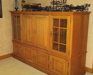 Solid Oak Console Cabinet